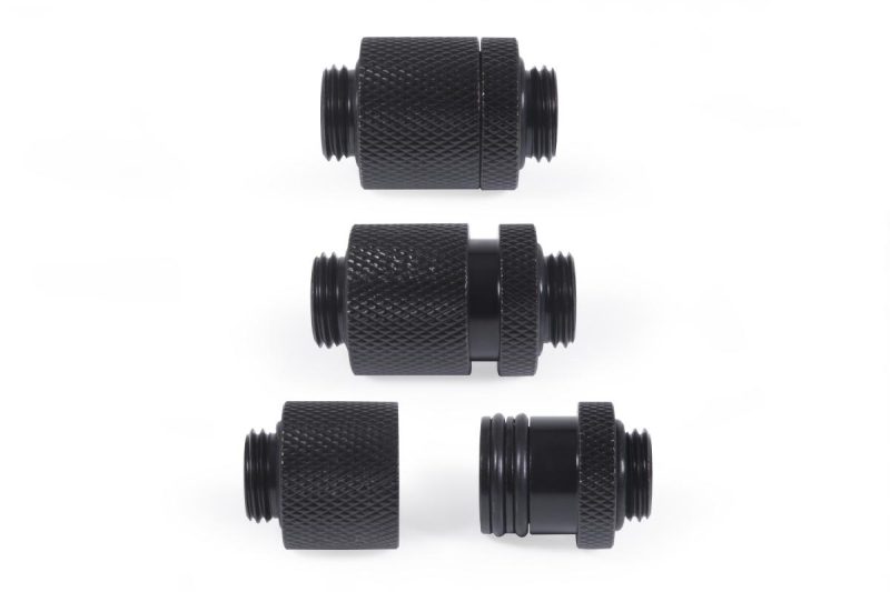 D-Plug Alphacool ES, 20mm, G1/4 AG auf G1/4 AG, Черен мат - Image 3