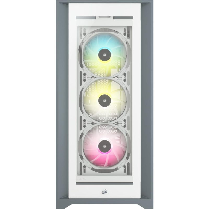 Кутия Corsair iCUE 5000X RGB Mid Tower, Tempered Glass, Бяла - Image 2
