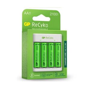 Зарядно GP BATTERIES E411 +  2100mAh AA, За 4 броя, NiMH - Image 3