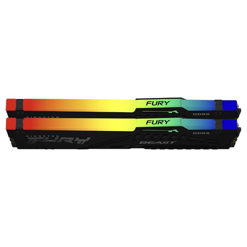Памет Kingston FURY Beast Black RGB 64GB(2x32GB) DDR5 5200MHz KF552C40BBAK2-64 - Image 2