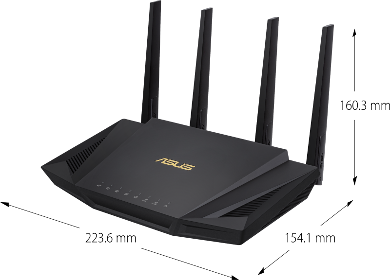 Безжичен рутер ASUS RT-AX58U V2, AX3000 Dual Band WiFi 6 (802.11ax), MU-MIMO, IPv6, OFDMA, AiMesh, AiProtection Pro, 2402 Mbps - Image 7