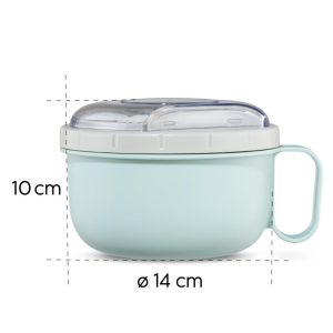 Комплект кутия за храна с прибори Xavax To Go, 1100 мл, пастелно синьо - Image 14