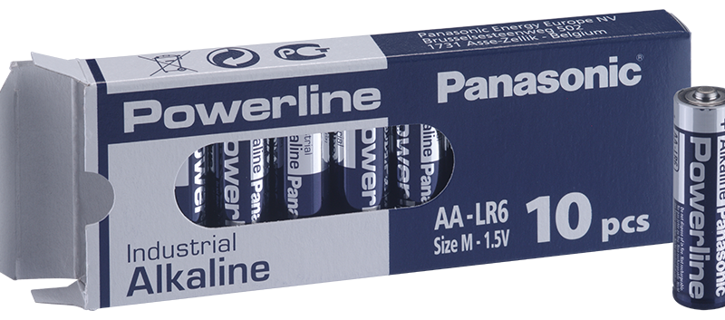 Алкални батерии индустриални LR6 AA 1,5V 10PK INDUSTRIAL Powerline  PANASONIC