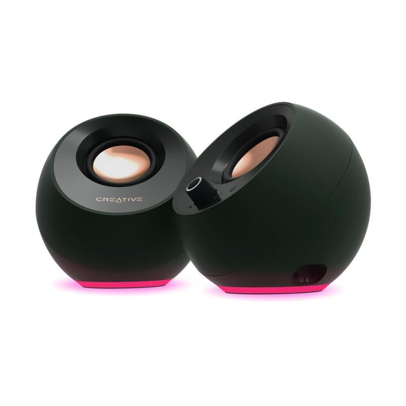 Озвучителна система Creative PEBBLE PRO, 2.0, RGB, Черна - Image 2