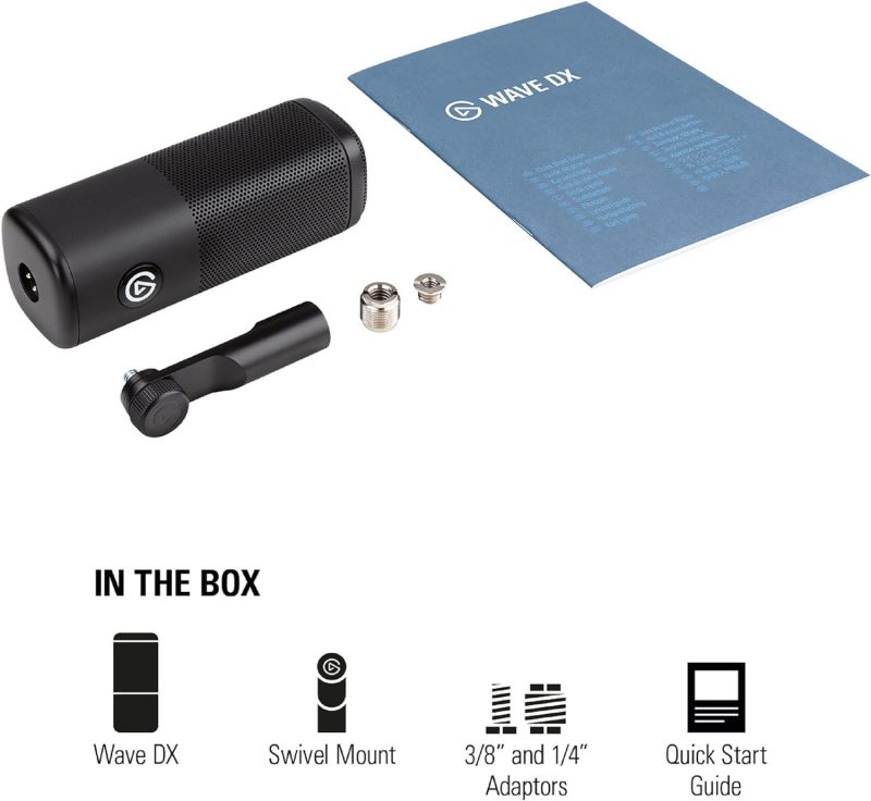 Динамичен XLR Микрофон Elgato Wave DX, Черен - Image 2