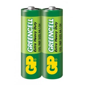 Цинк карбонова батерия GP R6  GREENCELL 15G-S2 /2 бр. в опаковка/ shrink 1.5V