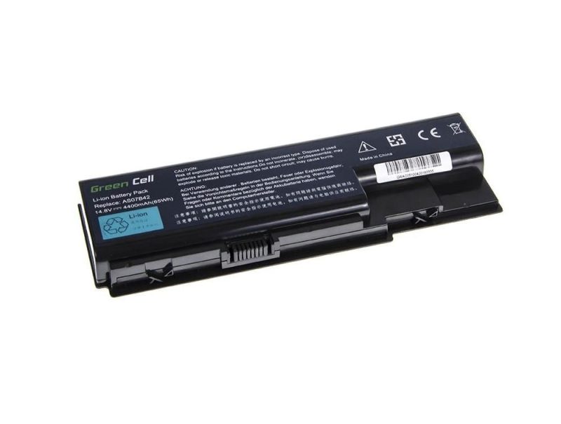 Батерия  за лаптоп GREEN CELL, Acer Aspire 7720 7535 6930 5920 5739 5720 5520 5315 5220  AS07B32, 14.8V, 4400mAh - Image 2