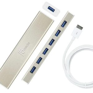 Хъб 7-портов J5 Create USB-C JCH377, USB 3.0, 1:7, Бял - Image 2