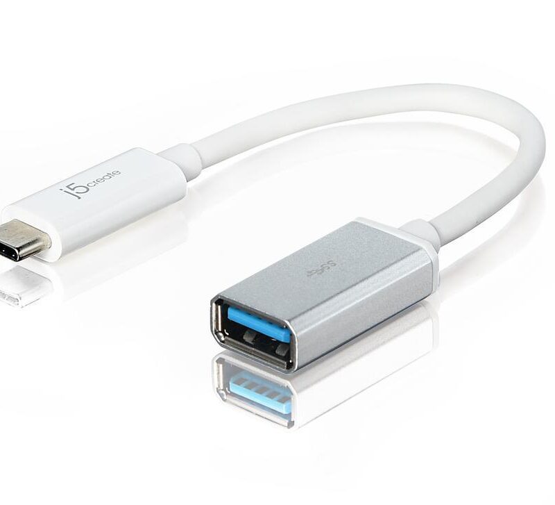 Адаптер  j5create JUCX05, USB-C 3.1 мъжко - USB-A женско 5Gb/s, 90см