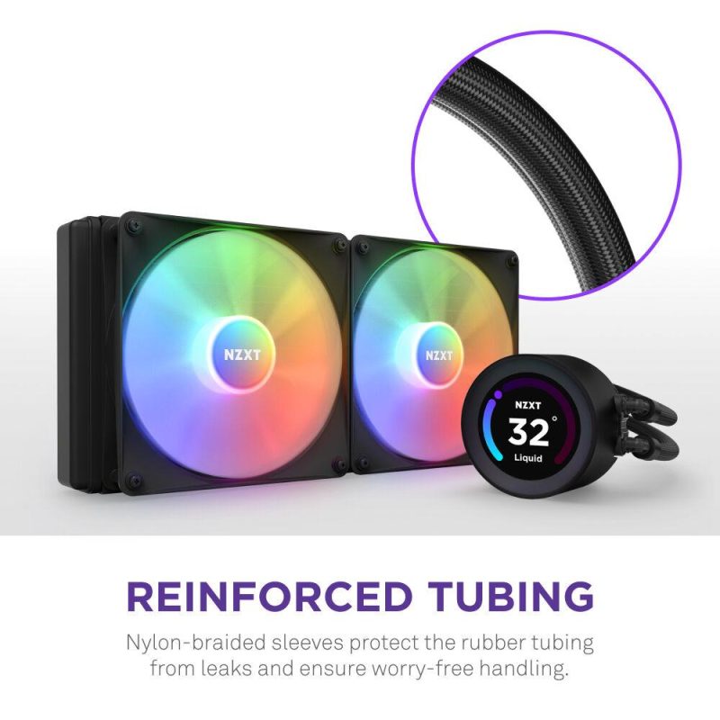 Охладител за процесор NZXT Kraken Elite RGB 280 Black, Customizable LCD Display - Image 6