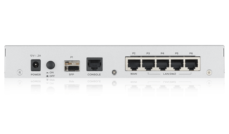 Защитна стена ZYXEL USG FLEX 100, 10/100/1000, 4x LAN/DMZ, 1x WAN, 1xSFP, 1xUSB, без лиценз