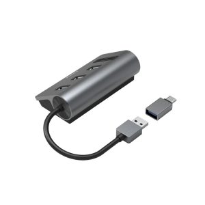 HAMA USB хъб/четец на карти, 5 портов, 3x USB-A, SD, microSD, вкл. USB-C адаптер - Image 2