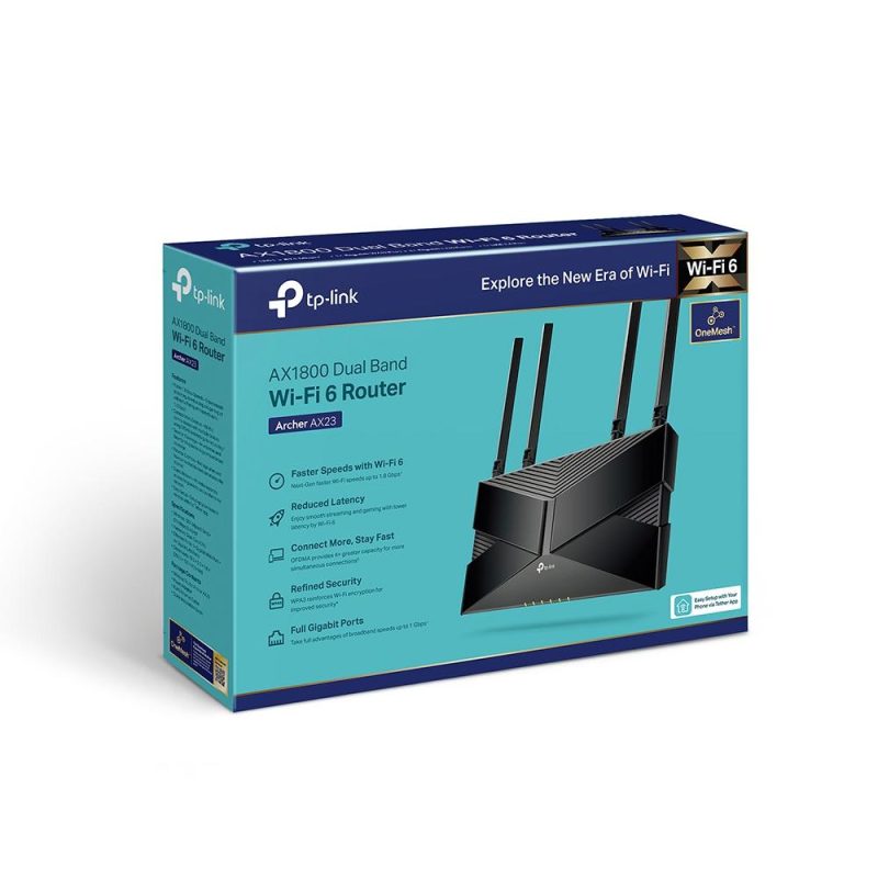 Безжичен рутер TP-Link Archer AX23 AX1800 WiFi6, 2.4/5 GHz, 574 - 1201 Mbps, 10/100/1000 - Image 5