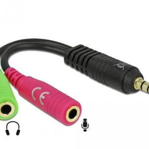 Аудио сплитер Delock, 3.5мм  жак мъжко - 2 х 3.5 mm жак женско, 10cm - Image 2