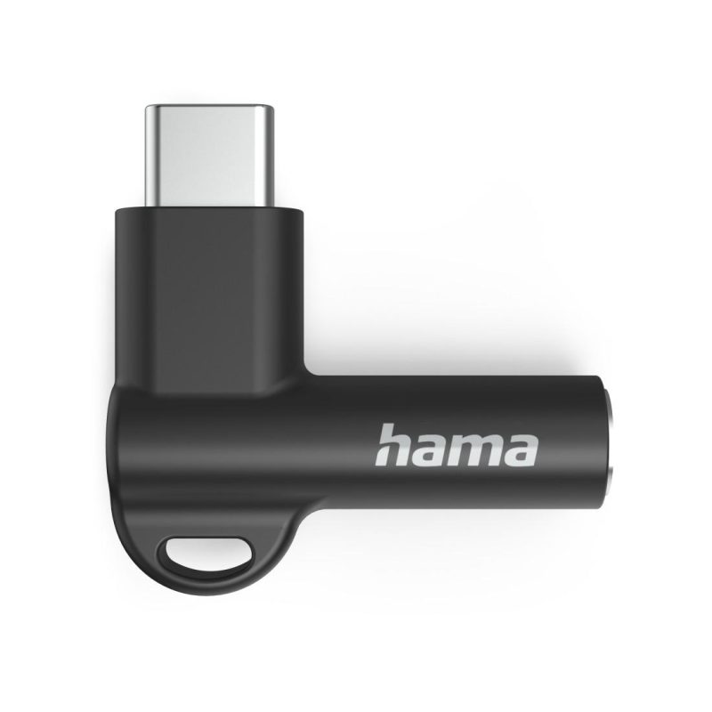 Адаптер Hama, USB-C – 3,5 mm жак, Aux, 90°, 201701 - Image 4