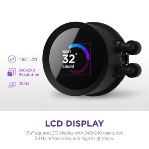 Охладител за процесор NZXT Kraken 360 Black, 1.54 "LCD Display - Image 3