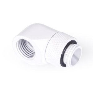 Въртящ се L-конектор Alphacool Eiszapfen, G1/4 AG auf G1/4 IG, Бял - Image 3