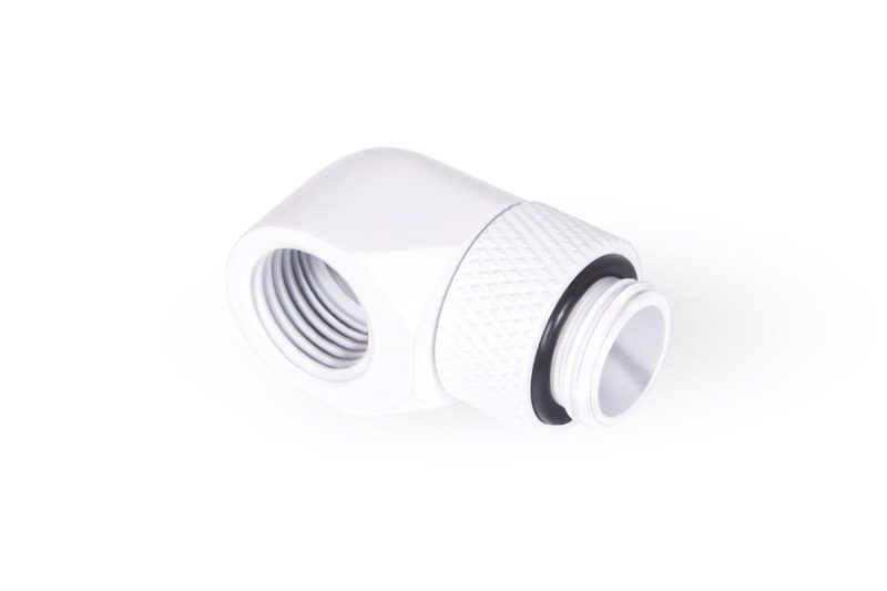 Въртящ се L-конектор Alphacool Eiszapfen, G1/4 AG auf G1/4 IG, Бял - Image 3