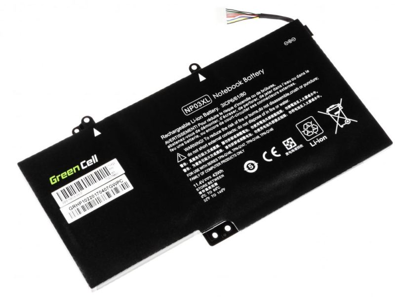 Батерия за лаптоп GREEN CELL, HP Pavilion x360 13-A 13-B, 11.4V, 3400mAh - Image 2