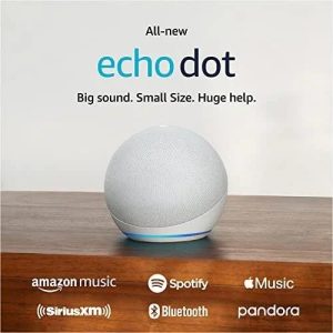 Преносима смарт тонколона Amazon Echo Dot 5, Гласов асистент, Alexa, Бяла - Image 2