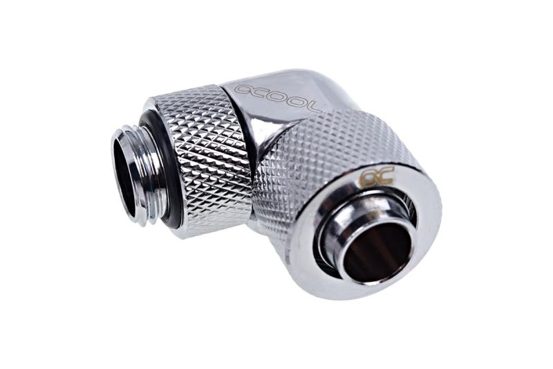 Фитинг Alphacool Eiszapfen, Удължител, 90°, 13/10mm, G1/4, Сребрист - Image 3