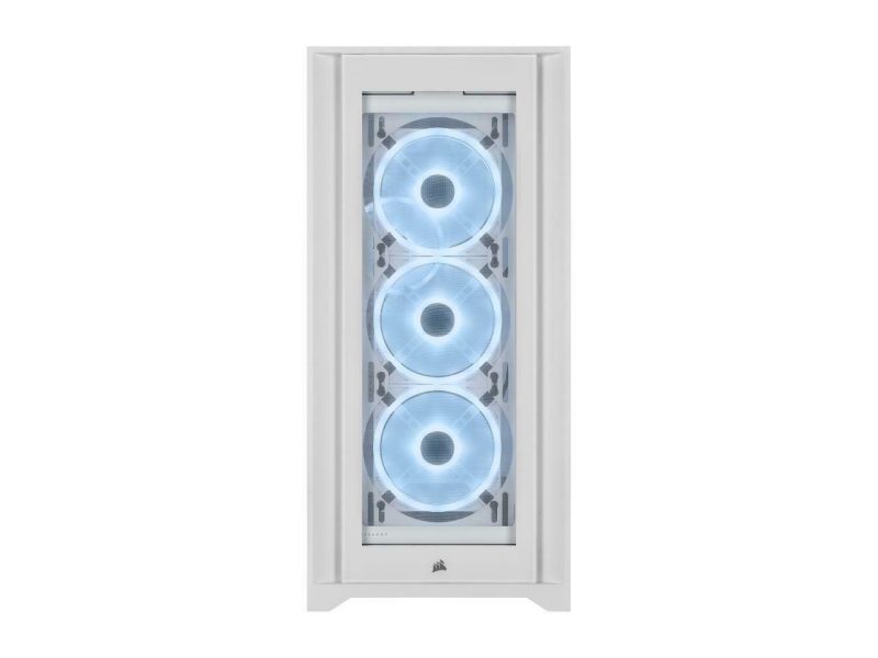 Кутия Corsair iCUE 5000X RGB QL Edition Mid Tower, Tempered Glass, Бяла - Image 2