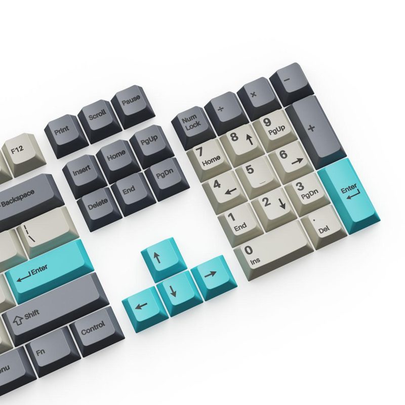 Капачки за механична клавиатура Keychron Cherry Profile Double - Shot PBT Full Set 219 Keycaps - Dolch Blue - Image 2