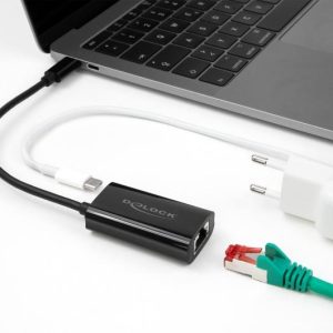 Мрежова карта Delock 61026 USB-C - RJ45, USB 3.2 Gen 1 RTL8153B, Gigabit Ethernet, PD 3.0 - Image 3