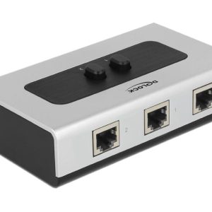Превключвател Delock, Ръчен, 2 x RJ45 порта, 10 Gbps