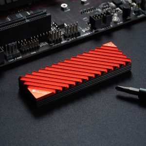 Пасивен охладител Jonsbo M.2 SSD, оребрен, Червен - Image 7