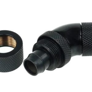 Компресионен фитинг Alphacool, 13/10 - G1/4, 45°, Въртящ се, Черен мат - Image 3