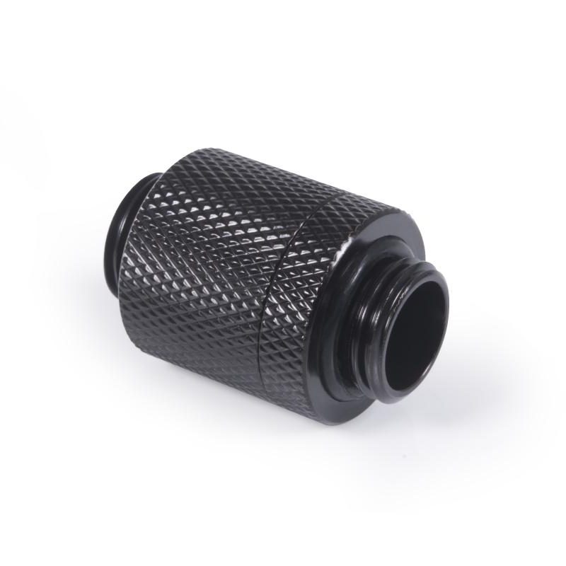 D-Plug Alphacool ES, 20mm, G1/4 AG auf G1/4 AG, Черен мат