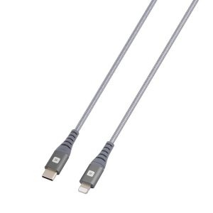 Кабел Skross, USB-C - Lightning, Метална оплетка, 1.20 м, Сив - Image 2