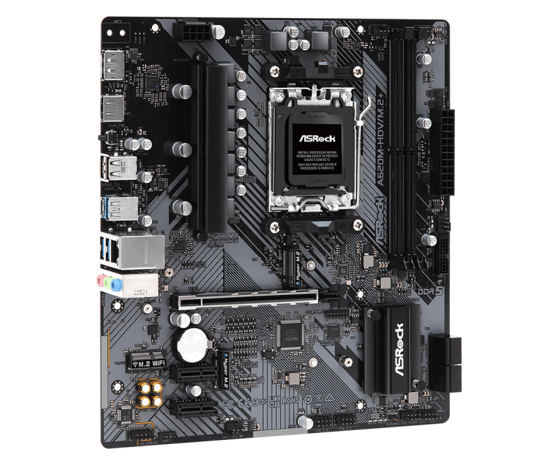 Дънна платка ASROCK A620M-HDV M.2+, Socket AM5, mATX - Image 2
