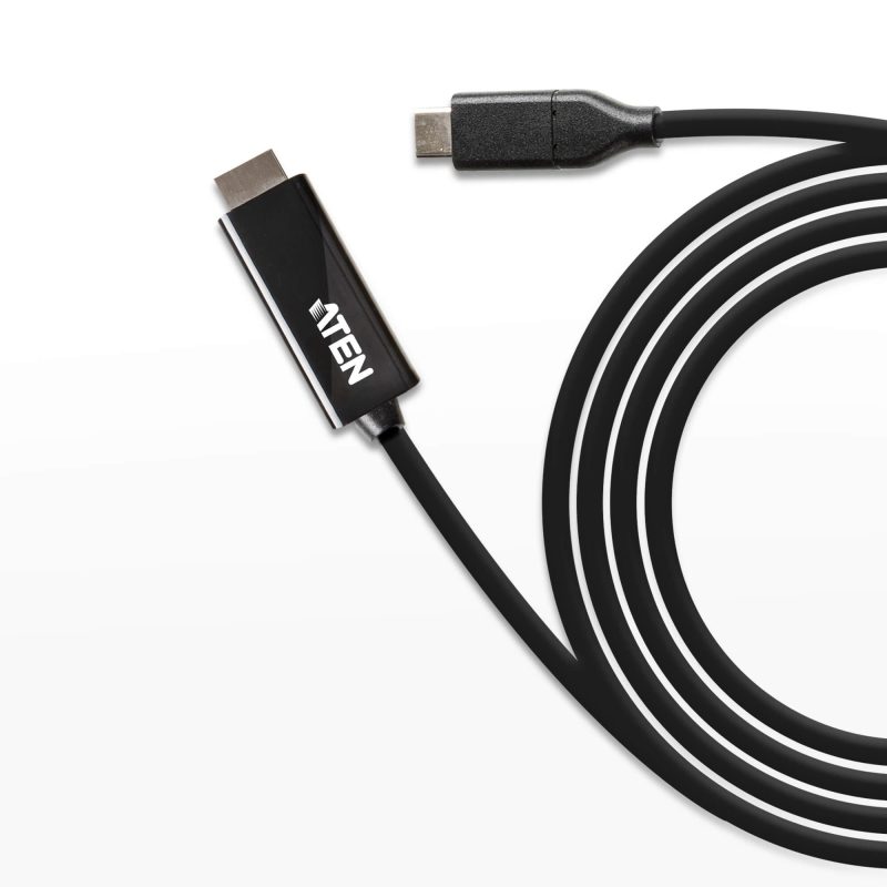 Конвертор ATEN UC3238, USB-C мъжко - HDMI женско, 4K, 2.7м, Черен - Image 2