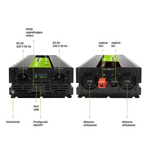 Инвертор GREEN CELL, 24/220V,  DC/AC, 3000W/6000W, чиста синусоида - Image 5