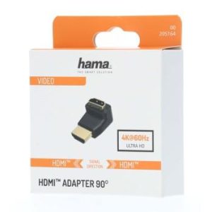 Адаптер HAMA 205164, HDMI мъжко - HDMI женско, на 90°, Черен - Image 2