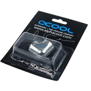 L-конектор Alphacool HF, Вътрешна резба G1/4 - G1/4, 90°, Хром - Image 3