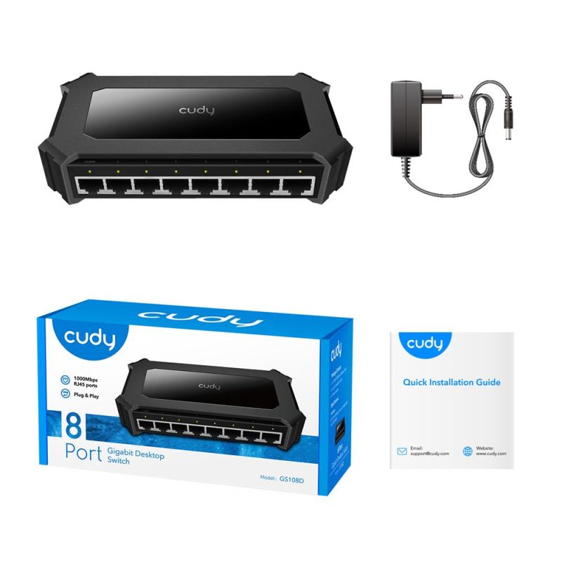 Суич Cudy GS108D, 8 портов, 10/100/1000, Auto-MDI/MDIX - Image 4