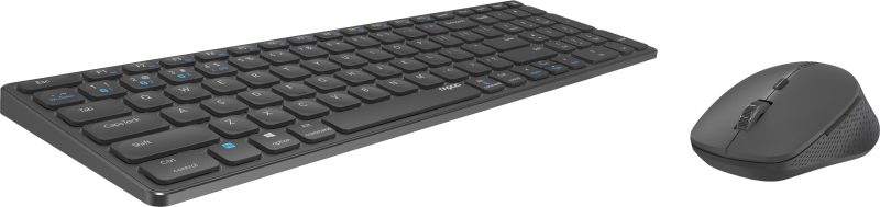 Комплект клавиатура и мишка RAPOO 9700M, Multi mode, Bluetooth, 2.4Ghz, Безжичен, Тъмносив - Image 2
