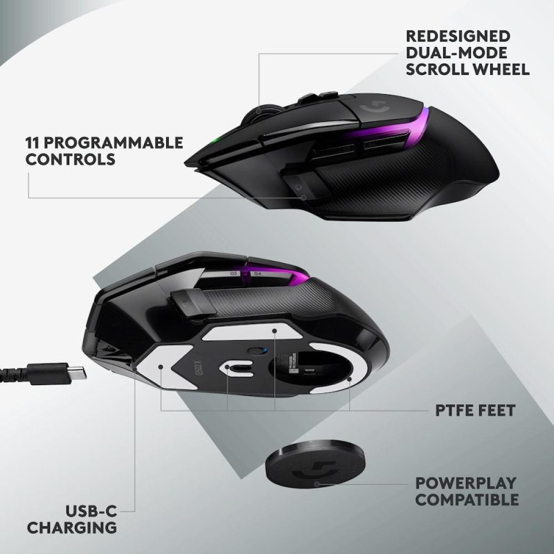 Геймърска мишка Logitech G502 X Plus Black Lightsync RGB - Image 7
