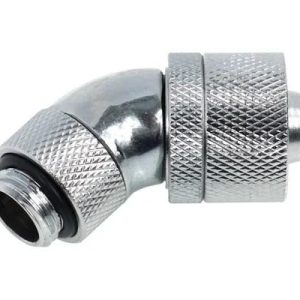 Компресионен фитинг Alphacool, 16/10 - G1/4, 45°, Въртящ се, Хром - Image 2