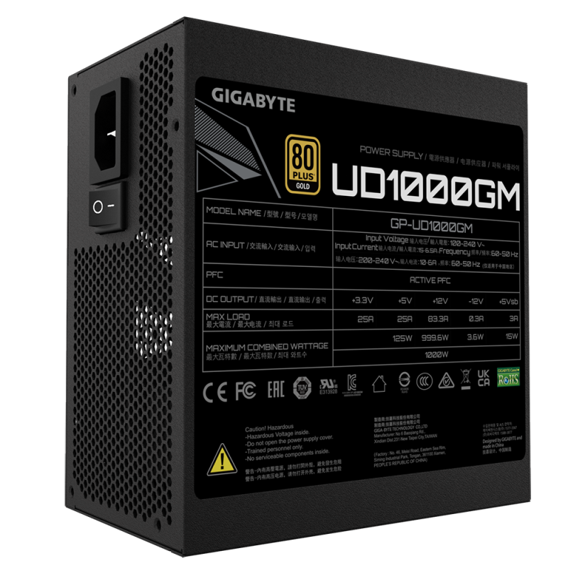 Захранващ блок Gigabyte UD1000GM, 1000W - Image 5