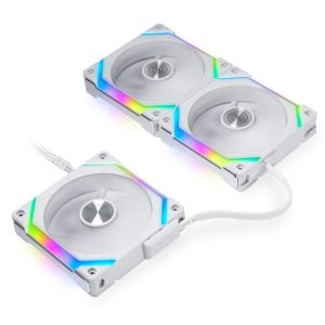 Вентилатори Lian-Li UNI SL120 V2 RGB PWM, 3 броя в комплект, Включен контролер, Бял - Image 2