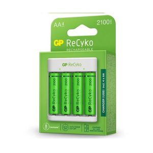 Зарядно GP BATTERIES E411 +  2100mAh AA, За 4 броя, NiMH - Image 2