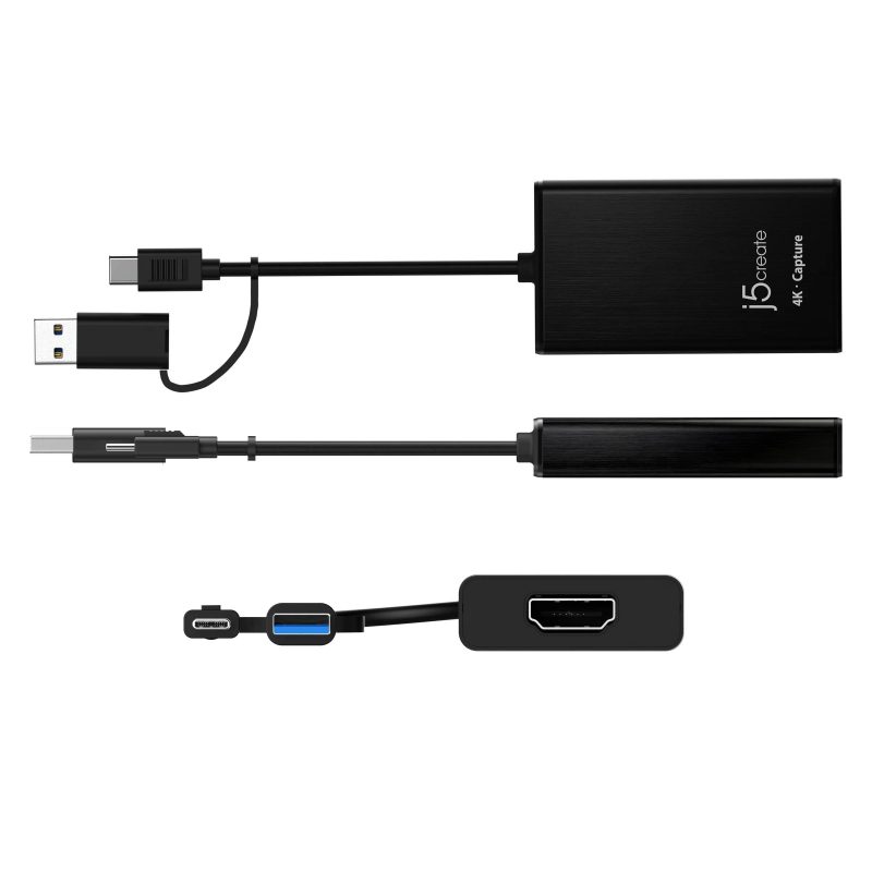Кепчер адаптер j5create JVA11, HDMI - USB-C, 4K, Черен - Image 3
