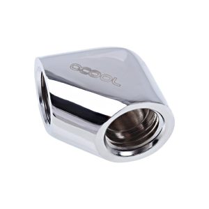 Въртящ се L-конектор Alphacool Eiszapfen, G1/4 AG auf G1/4 IG, Сребрист - Image 2