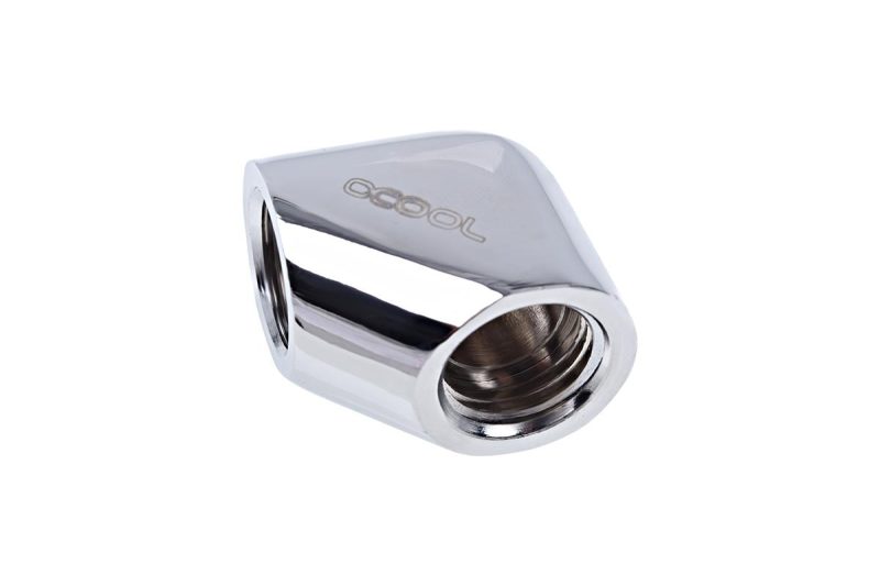 Въртящ се L-конектор Alphacool Eiszapfen, G1/4 AG auf G1/4 IG, Сребрист - Image 2
