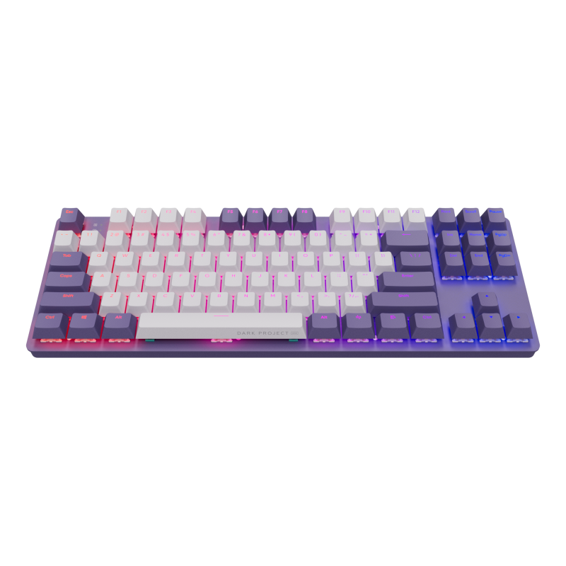 Геймърскa механична клавиатура Dark Project KD87A Violet - G3MS Sapphire Switches, RGB, PBT Keycaps - Image 2