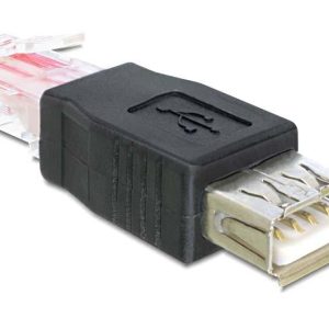 Адаптер DeLock, USB женско - RJ45 мъжко